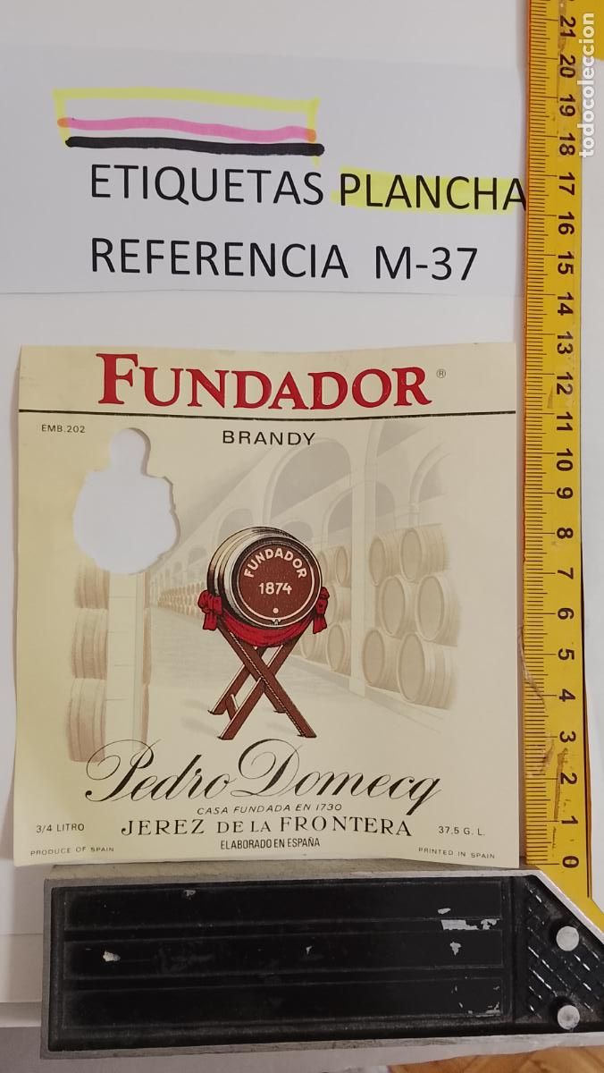 Etiquetas antiguas: HAGA SU OFERTA - ANTIGUA ETIQUETA DE VINO LICOR co&ntilde;ac manzanilla fino SANLUCAR JEREZ CADIZ EL PUERTO