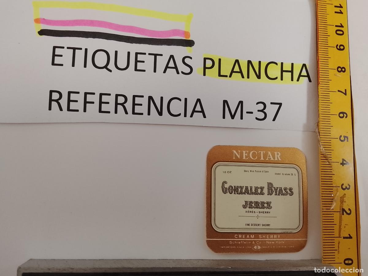 Etiquetas antiguas: HAGA SU OFERTA - ANTIGUA ETIQUETA DE VINO LICOR co&ntilde;ac manzanilla fino SANLUCAR JEREZ CADIZ EL PUERTO
