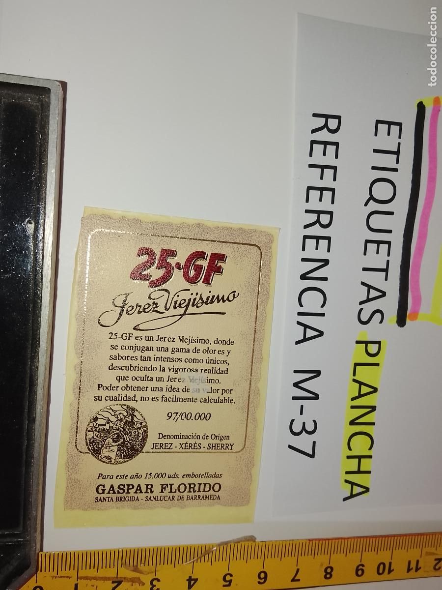 Etiquetas antiguas: HAGA SU OFERTA - ANTIGUA ETIQUETA DE VINO LICOR co&ntilde;ac manzanilla fino SANLUCAR JEREZ CADIZ EL PUERTO