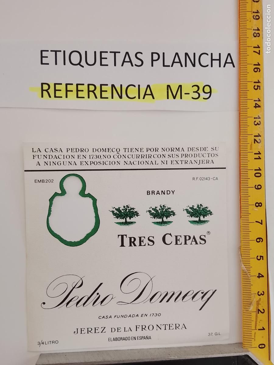 Etiquetas antiguas: HAGA SU OFERTA - ANTIGUA ETIQUETA DE VINO LICOR co&ntilde;ac manzanilla fino SANLUCAR JEREZ CADIZ EL PUERTO