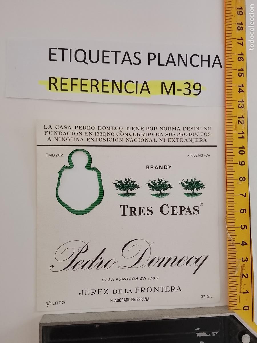 Etiquetas antiguas: HAGA SU OFERTA - ANTIGUA ETIQUETA DE VINO LICOR co&ntilde;ac manzanilla fino SANLUCAR JEREZ CADIZ EL PUERTO