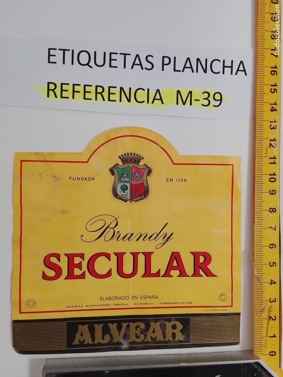 Etichette antiche: HAGA SU OFERTA - ANTIGUA ETIQUETA DE VINO LICOR co&ntilde;ac manzanilla fino SANLUCAR JEREZ CADIZ EL PUERTO
