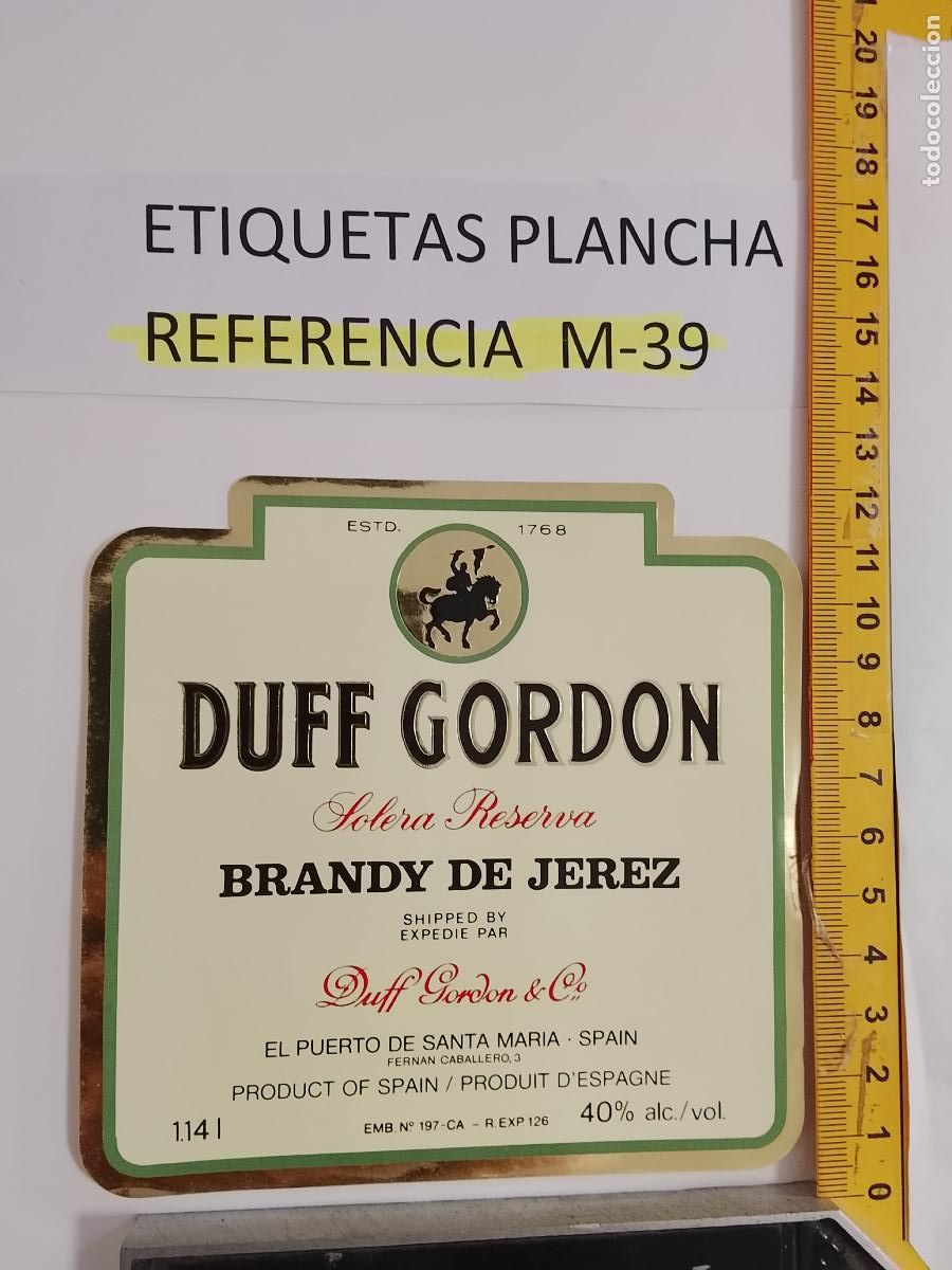 Etichette antiche: HAGA SU OFERTA - ANTIGUA ETIQUETA DE VINO LICOR co&ntilde;ac manzanilla fino SANLUCAR JEREZ CADIZ EL PUERTO