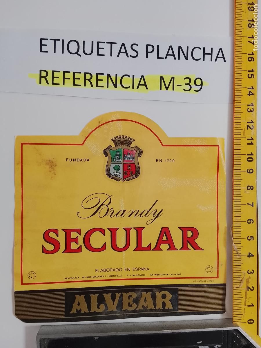 Etichette antiche: HAGA SU OFERTA - ANTIGUA ETIQUETA DE VINO LICOR co&ntilde;ac manzanilla fino SANLUCAR JEREZ CADIZ EL PUERTO