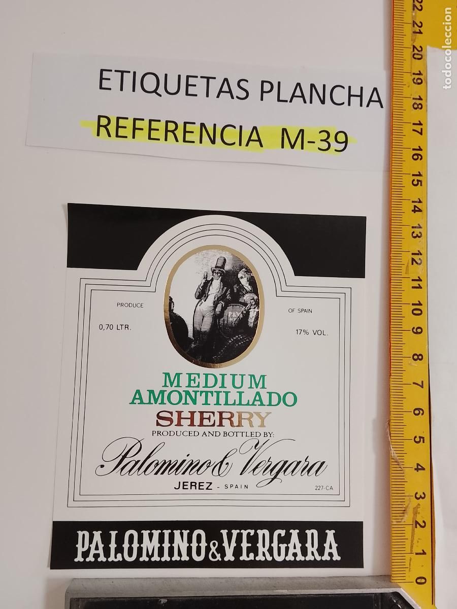Etichette antiche: HAGA SU OFERTA - ANTIGUA ETIQUETA DE VINO LICOR co&ntilde;ac manzanilla fino SANLUCAR JEREZ CADIZ EL PUERTO