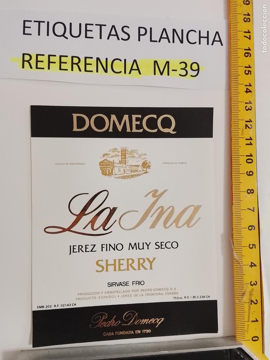 Etiquetas antiguas: HAGA SU OFERTA - ANTIGUA ETIQUETA DE VINO LICOR co&ntilde;ac manzanilla fino SANLUCAR JEREZ CADIZ EL PUERTO