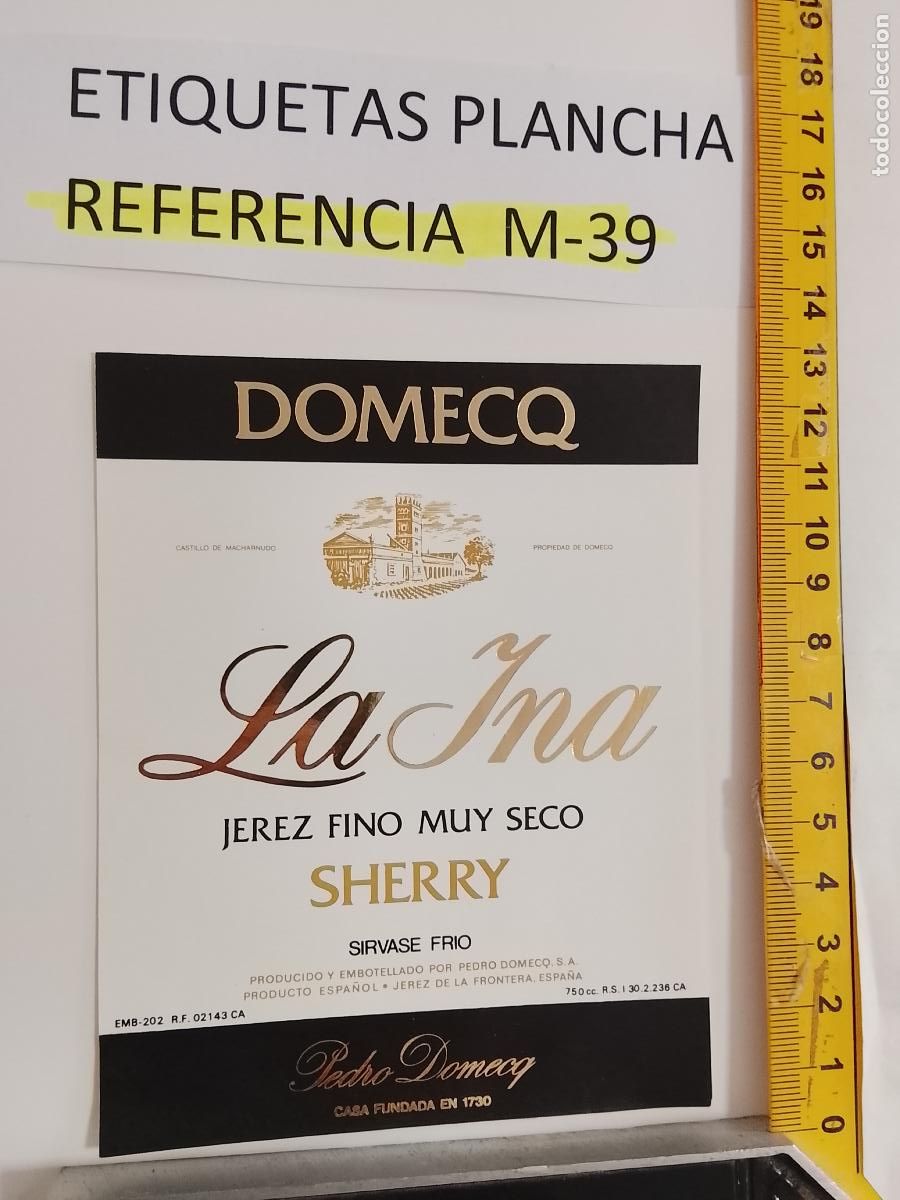 Etiquetas antiguas: HAGA SU OFERTA - ANTIGUA ETIQUETA DE VINO LICOR co&ntilde;ac manzanilla fino SANLUCAR JEREZ CADIZ EL PUERTO