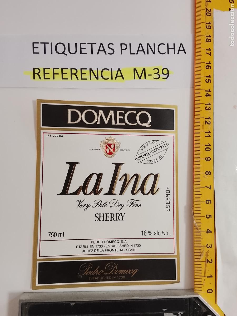 Etiquetas antiguas: HAGA SU OFERTA - ANTIGUA ETIQUETA DE VINO LICOR co&ntilde;ac manzanilla fino SANLUCAR JEREZ CADIZ EL PUERTO