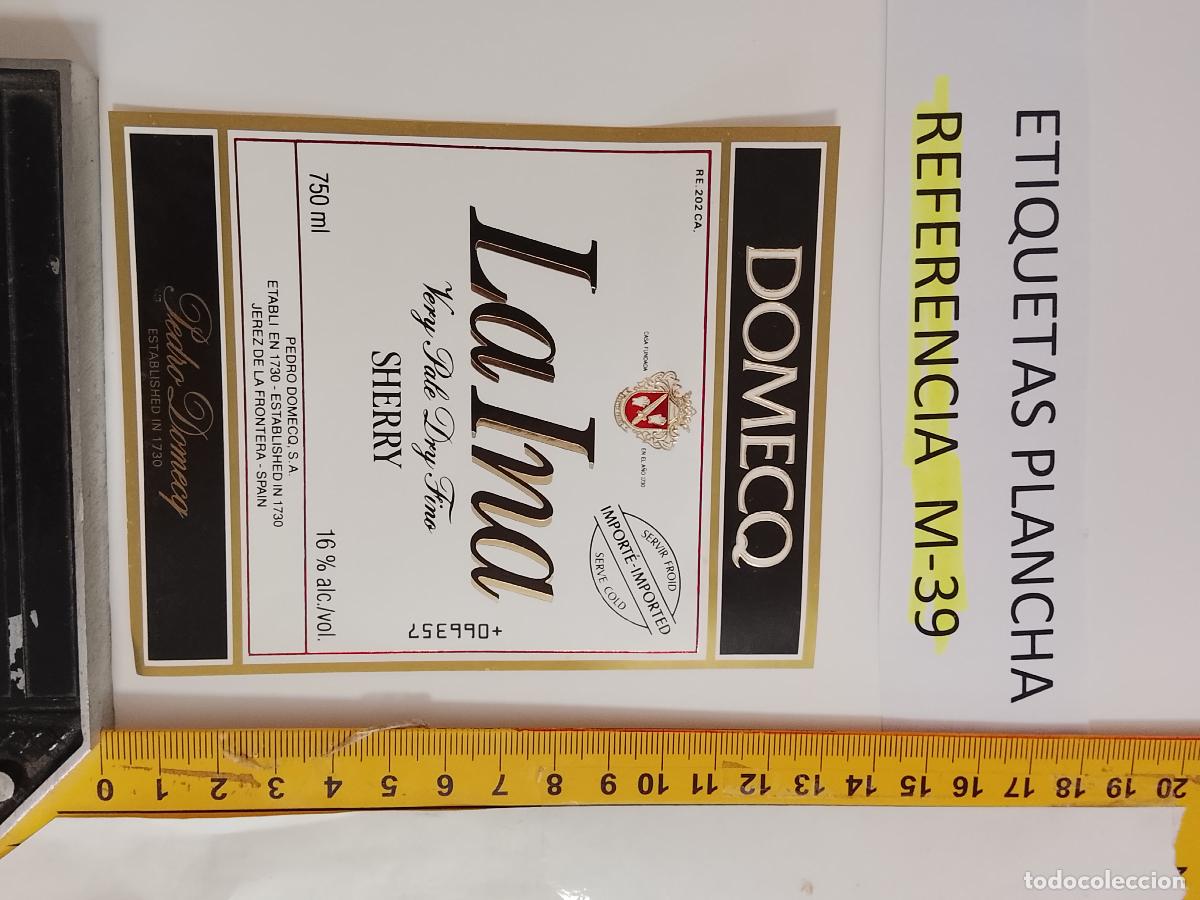 Old Labels: HAGA SU OFERTA - ANTIGUA ETIQUETA DE VINO LICOR co&ntilde;ac manzanilla fino SANLUCAR JEREZ CADIZ EL PUERTO