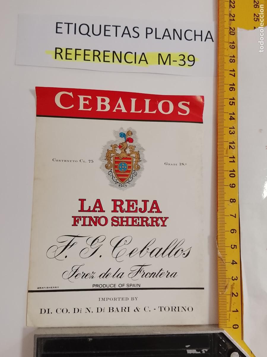 Etiquetas antiguas: HAGA SU OFERTA - ANTIGUA ETIQUETA DE VINO LICOR co&ntilde;ac manzanilla fino SANLUCAR JEREZ CADIZ EL PUERTO