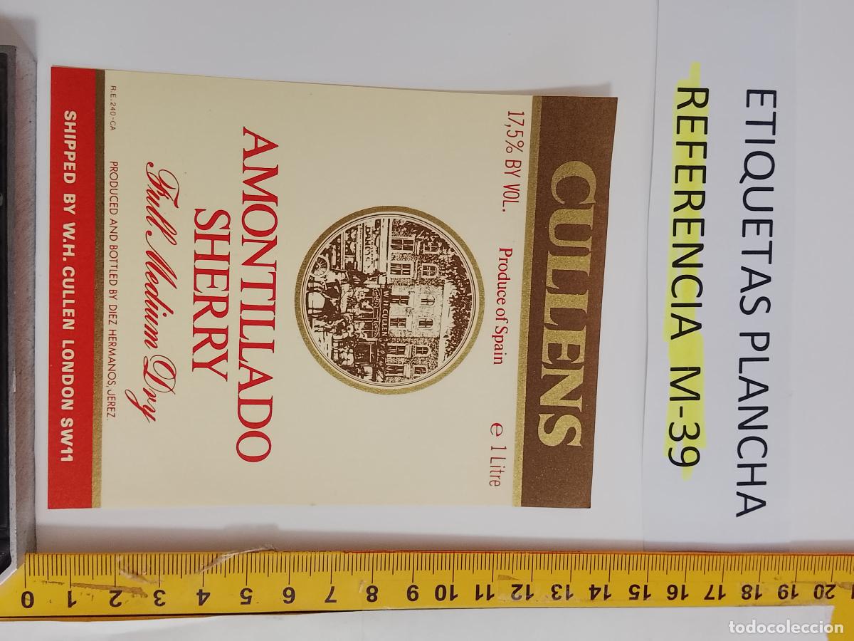 Etiquetas antiguas: HAGA SU OFERTA - ANTIGUA ETIQUETA DE VINO LICOR co&ntilde;ac manzanilla fino SANLUCAR JEREZ CADIZ EL PUERTO