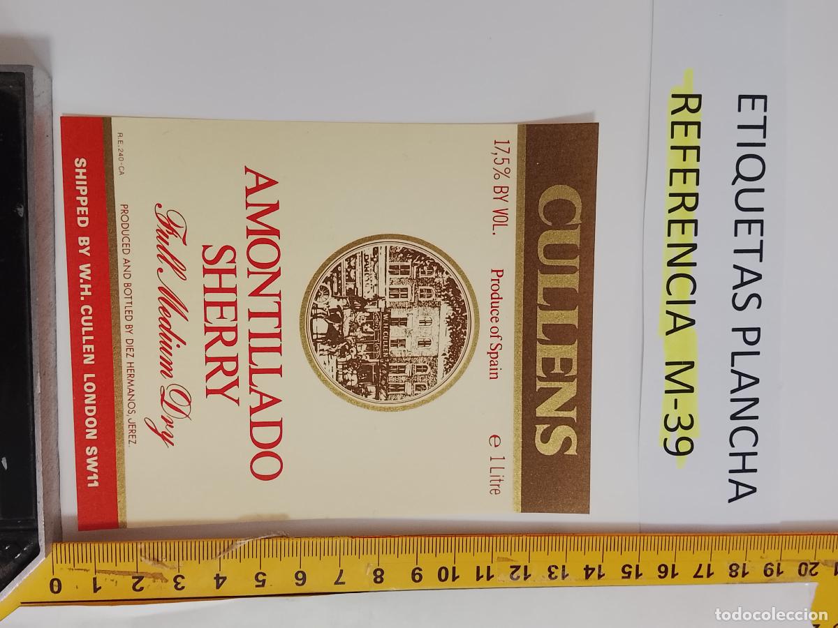 Etiquetas antiguas: HAGA SU OFERTA - ANTIGUA ETIQUETA DE VINO LICOR co&ntilde;ac manzanilla fino SANLUCAR JEREZ CADIZ EL PUERTO