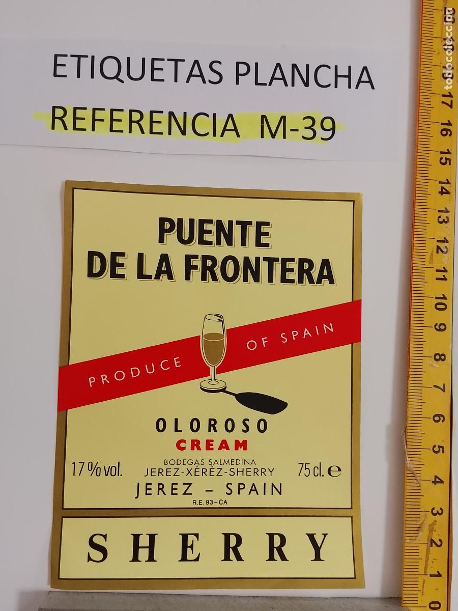 &Eacute;tiquettes anciennes: HAGA SU OFERTA - ANTIGUA ETIQUETA DE VINO LICOR co&ntilde;ac manzanilla fino SANLUCAR JEREZ CADIZ EL PUERTO