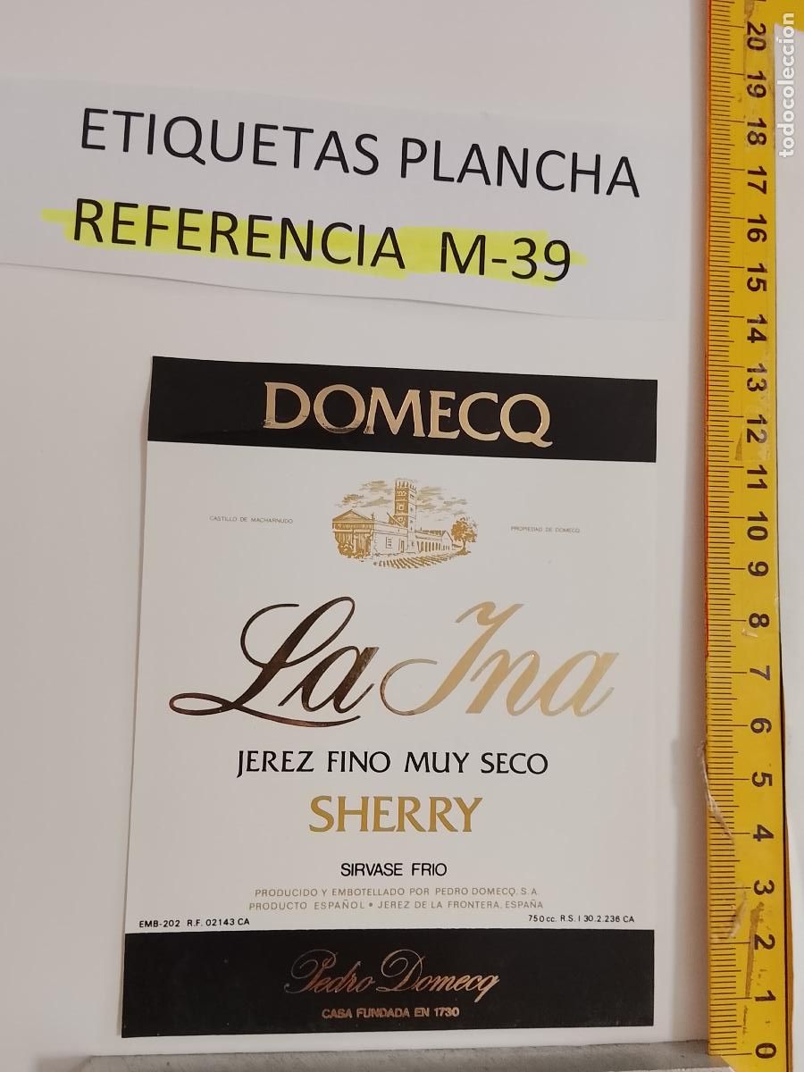 &Eacute;tiquettes anciennes: HAGA SU OFERTA - ANTIGUA ETIQUETA DE VINO LICOR co&ntilde;ac manzanilla fino SANLUCAR JEREZ CADIZ EL PUERTO