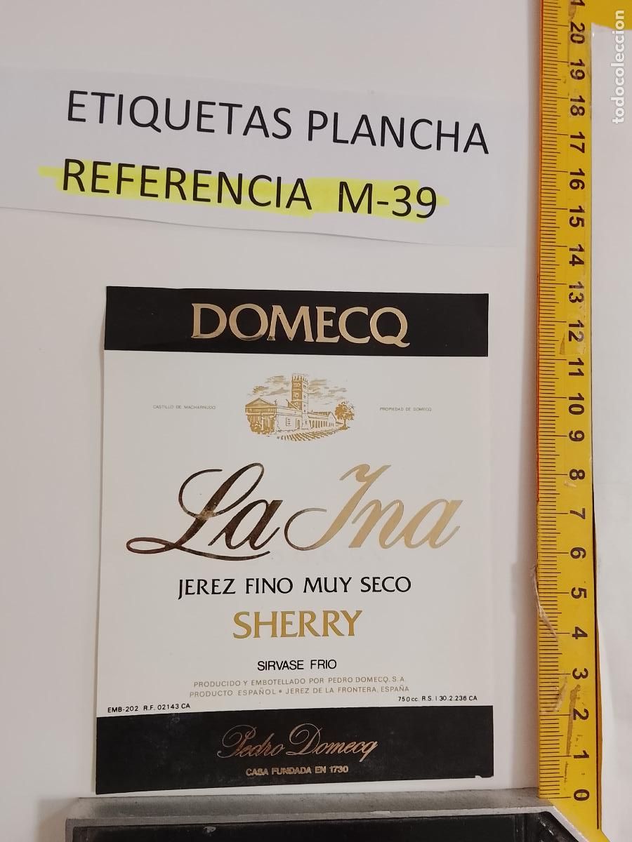 &Eacute;tiquettes anciennes: HAGA SU OFERTA - ANTIGUA ETIQUETA DE VINO LICOR co&ntilde;ac manzanilla fino SANLUCAR JEREZ CADIZ EL PUERTO