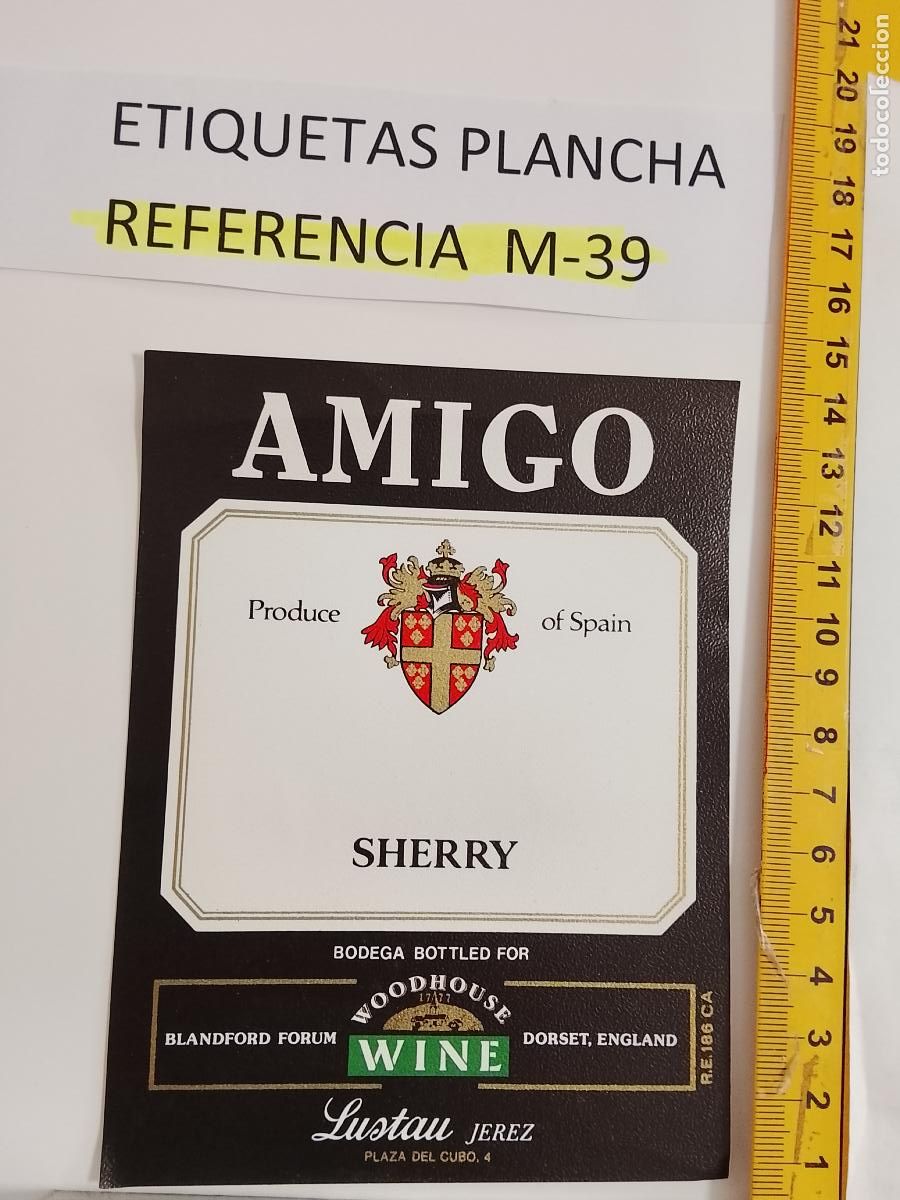 &Eacute;tiquettes anciennes: HAGA SU OFERTA - ANTIGUA ETIQUETA DE VINO LICOR co&ntilde;ac manzanilla fino SANLUCAR JEREZ CADIZ EL PUERTO