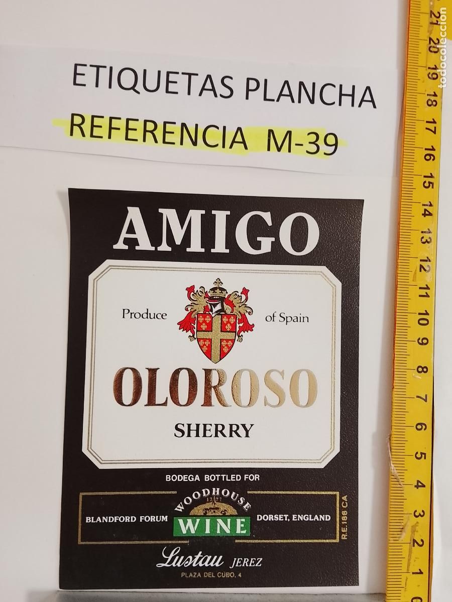 &Eacute;tiquettes anciennes: HAGA SU OFERTA - ANTIGUA ETIQUETA DE VINO LICOR co&ntilde;ac manzanilla fino SANLUCAR JEREZ CADIZ EL PUERTO