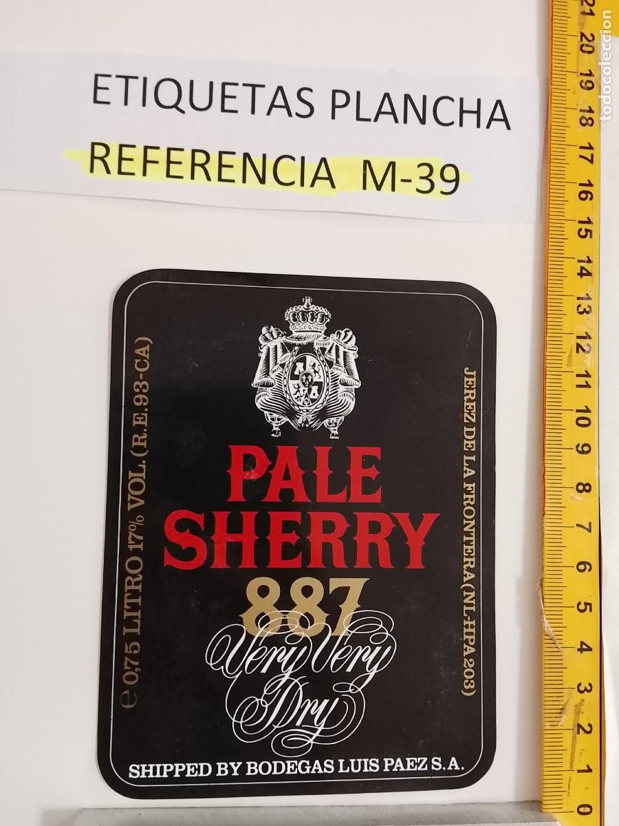 &Eacute;tiquettes anciennes: HAGA SU OFERTA - ANTIGUA ETIQUETA DE VINO LICOR co&ntilde;ac manzanilla fino SANLUCAR JEREZ CADIZ EL PUERTO