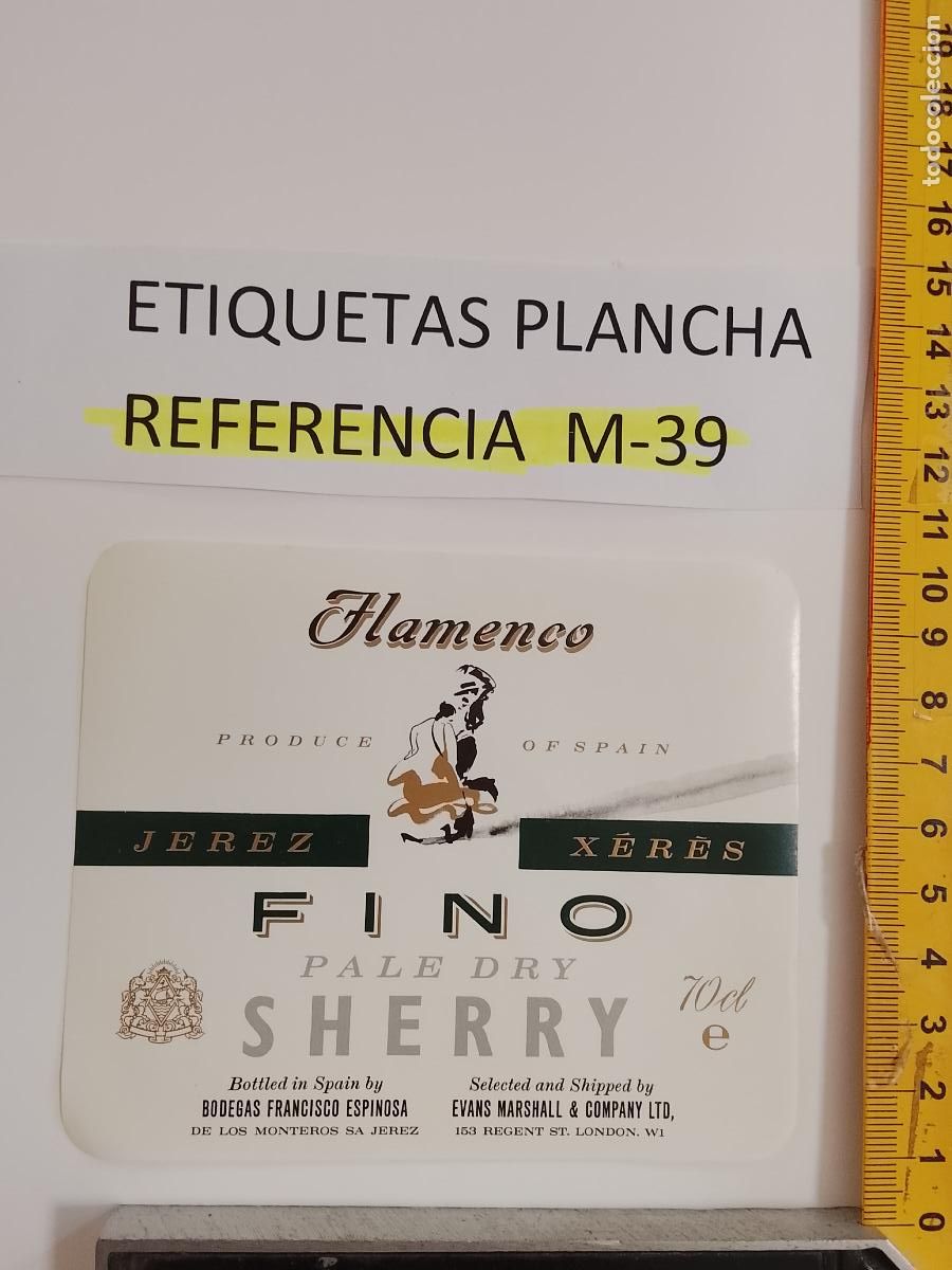Etiquetas antiguas: HAGA SU OFERTA - ANTIGUA ETIQUETA DE VINO LICOR co&ntilde;ac manzanilla fino SANLUCAR JEREZ CADIZ EL PUERTO