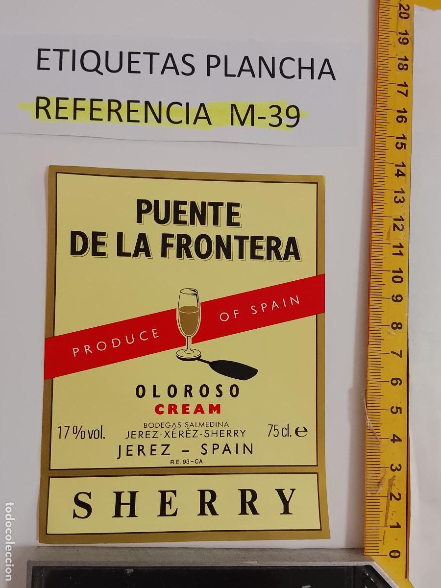 Etiquetas antiguas: HAGA SU OFERTA - ANTIGUA ETIQUETA DE VINO LICOR co&ntilde;ac manzanilla fino SANLUCAR JEREZ CADIZ EL PUERTO