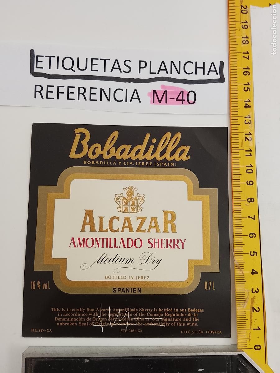 Etiquetas antiguas: HAGA SU OFERTA - ANTIGUA ETIQUETA DE VINO LICOR co&ntilde;ac manzanilla fino SANLUCAR JEREZ CADIZ EL PUERTO