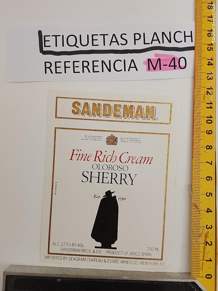 Etiquetas antiguas: HAGA SU OFERTA - ANTIGUA ETIQUETA DE VINO LICOR co&ntilde;ac manzanilla fino SANLUCAR JEREZ CADIZ EL PUERTO