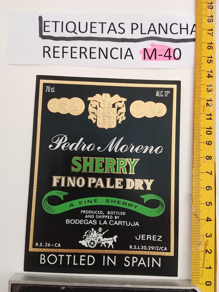 Etiquetas antiguas: HAGA SU OFERTA - ANTIGUA ETIQUETA DE VINO LICOR co&ntilde;ac manzanilla fino SANLUCAR JEREZ CADIZ EL PUERTO