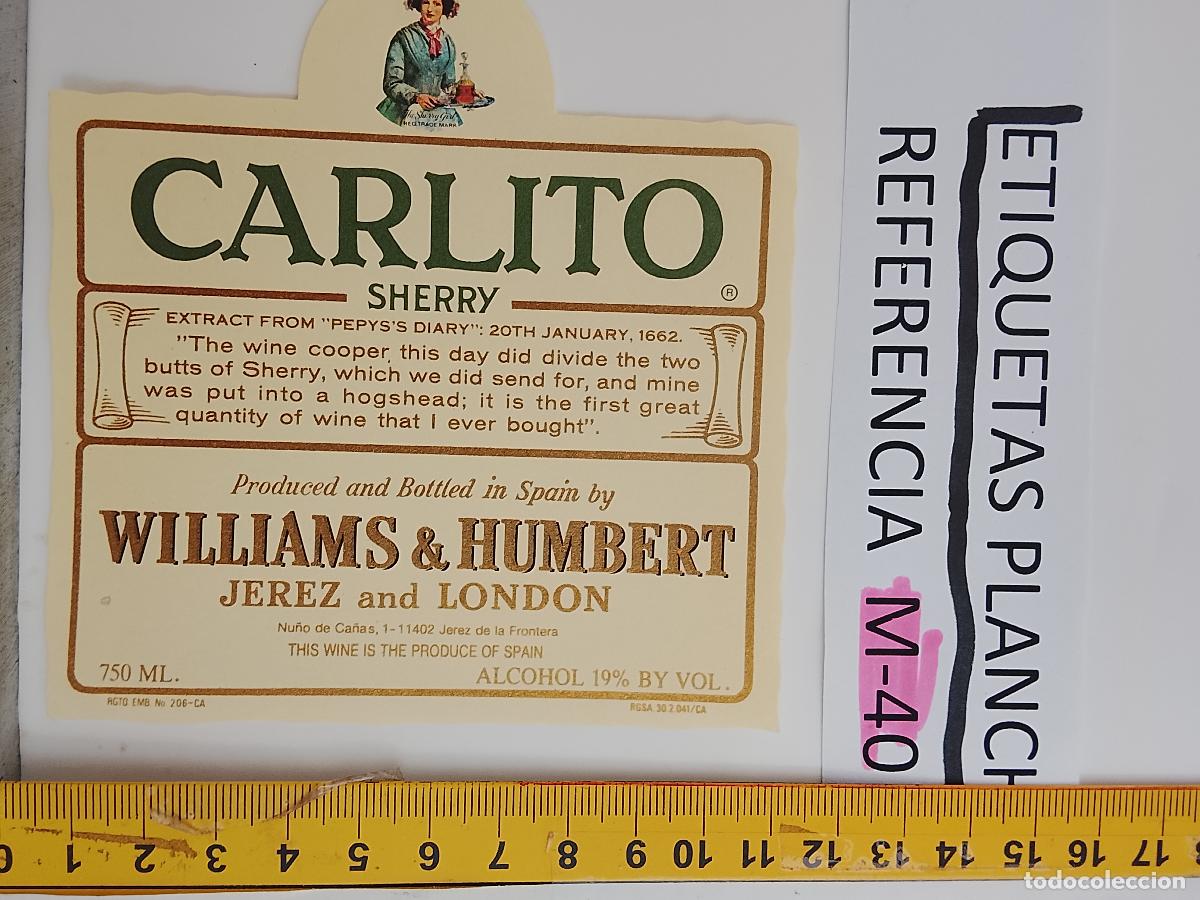 Etiquetas antiguas: HAGA SU OFERTA - ANTIGUA ETIQUETA DE VINO LICOR co&ntilde;ac manzanilla fino SANLUCAR JEREZ CADIZ EL PUERTO