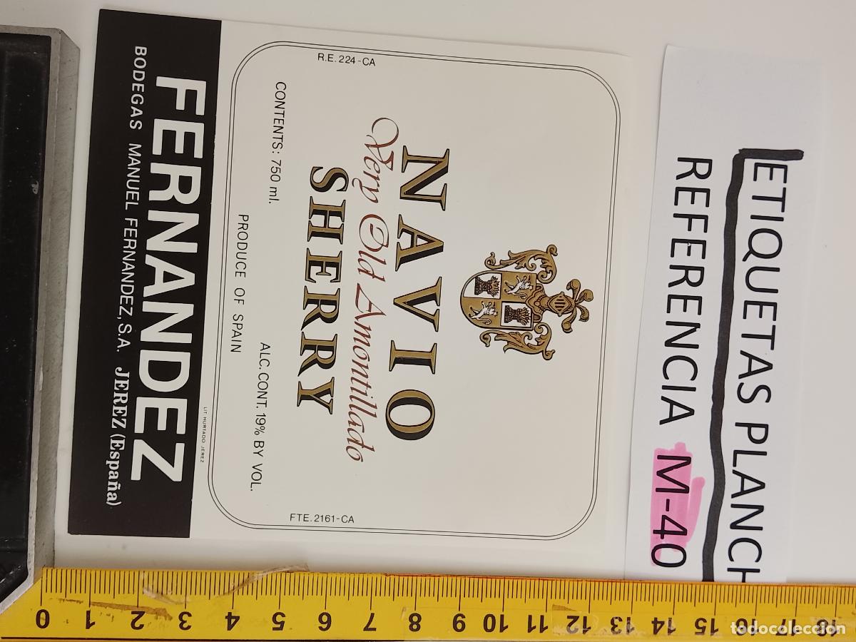 Etiquetas antiguas: HAGA SU OFERTA - ANTIGUA ETIQUETA DE VINO LICOR co&ntilde;ac manzanilla fino SANLUCAR JEREZ CADIZ EL PUERTO