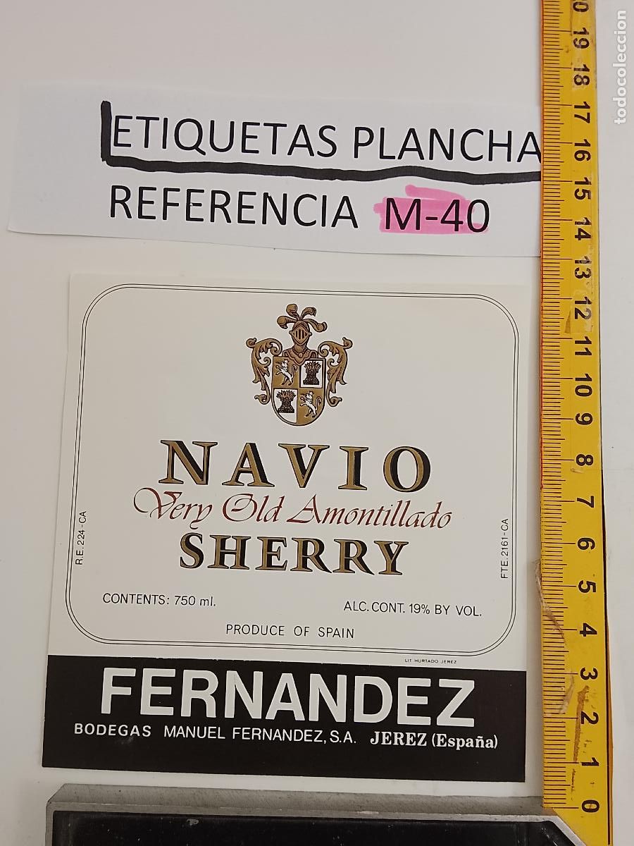 Etiquetas antiguas: HAGA SU OFERTA - ANTIGUA ETIQUETA DE VINO LICOR co&ntilde;ac manzanilla fino SANLUCAR JEREZ CADIZ EL PUERTO