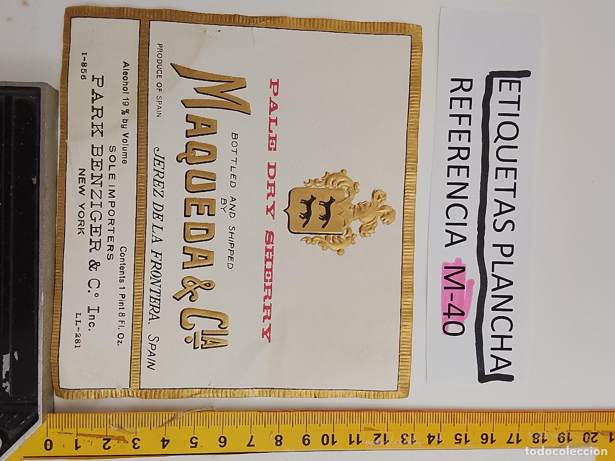 &Eacute;tiquettes anciennes: HAGA SU OFERTA - ANTIGUA ETIQUETA DE VINO LICOR co&ntilde;ac manzanilla fino SANLUCAR JEREZ CADIZ EL PUERTO