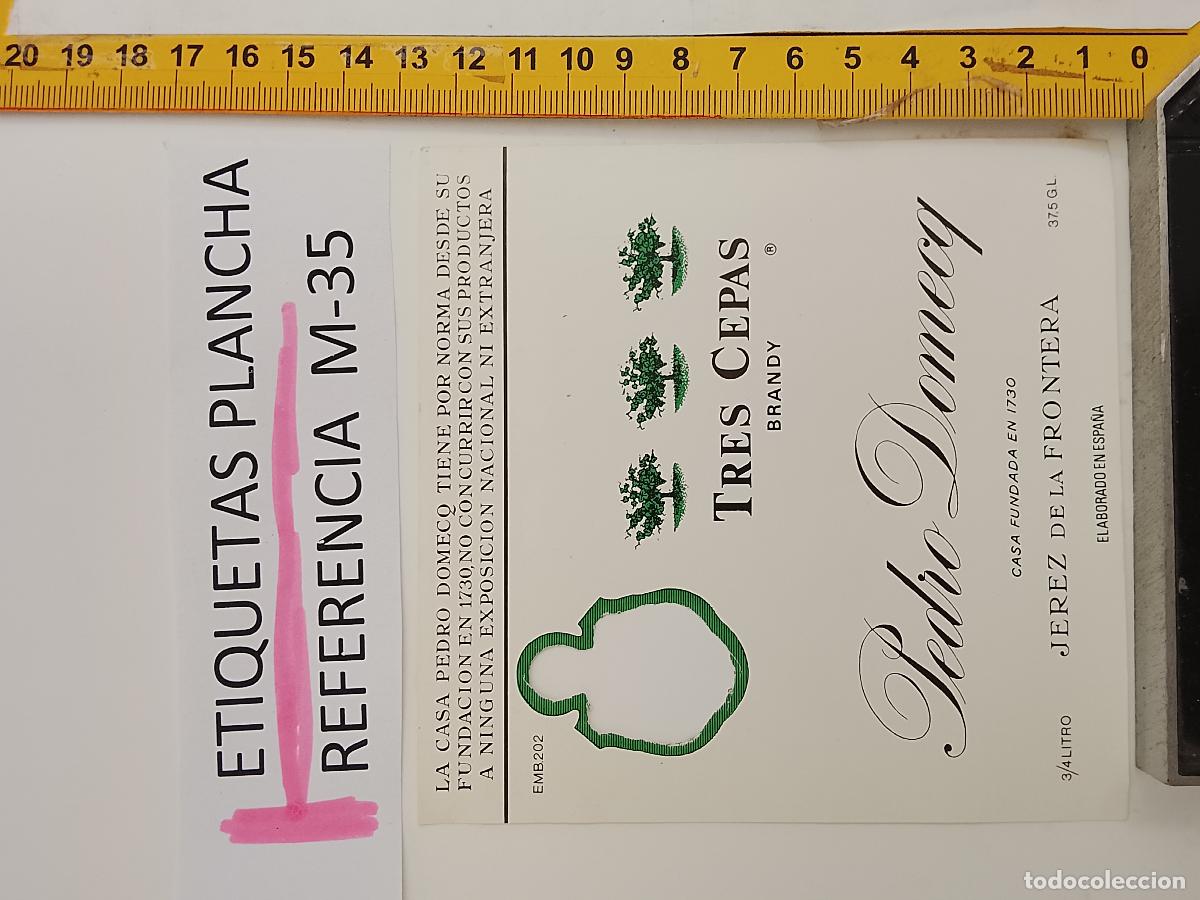 Etiquetas antiguas: HAGA SU OFERTA - ANTIGUA ETIQUETA DE VINO LICOR co&ntilde;ac manzanilla fino SANLUCAR JEREZ CADIZ EL PUERTO