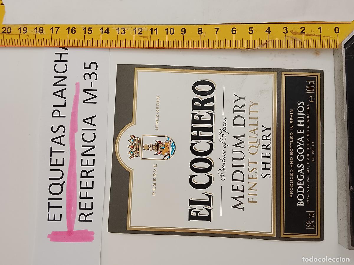Etiquetas antiguas: HAGA SU OFERTA - ANTIGUA ETIQUETA DE VINO LICOR co&ntilde;ac manzanilla fino SANLUCAR JEREZ CADIZ EL PUERTO