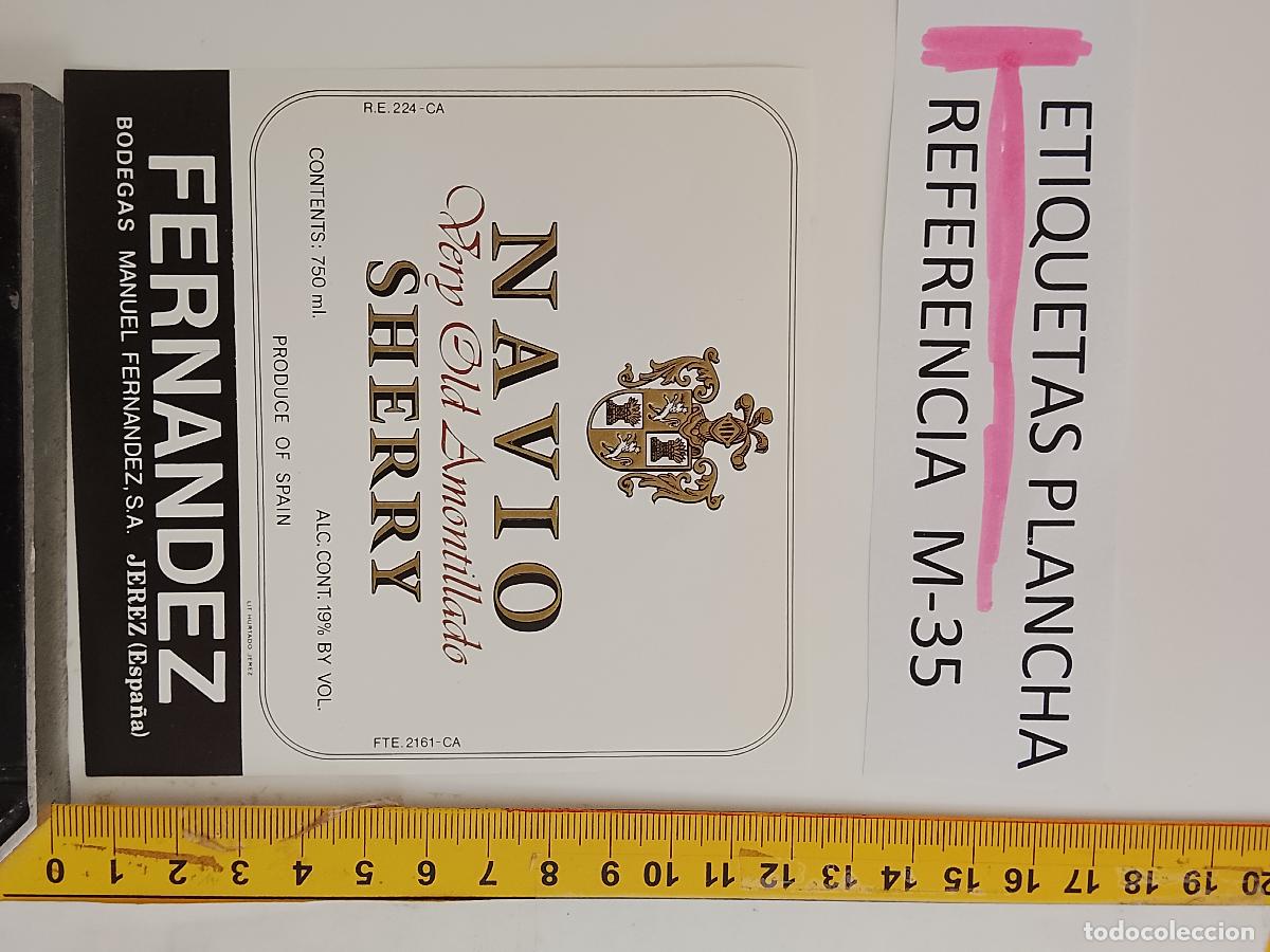 Etiquetas antiguas: HAGA SU OFERTA - ANTIGUA ETIQUETA DE VINO LICOR co&ntilde;ac manzanilla fino SANLUCAR JEREZ CADIZ EL PUERTO
