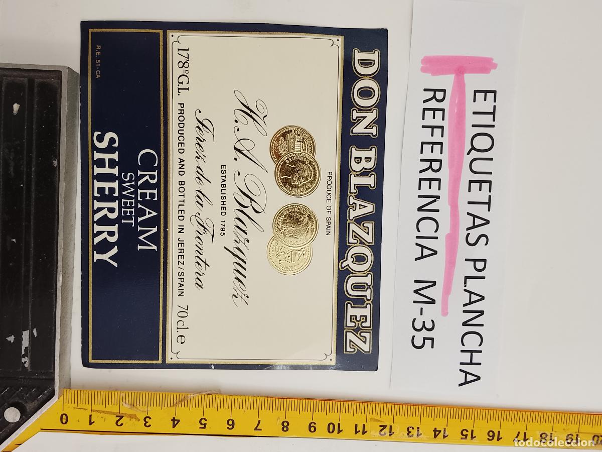 Etiquetas antiguas: HAGA SU OFERTA - ANTIGUA ETIQUETA DE VINO LICOR co&ntilde;ac manzanilla fino SANLUCAR JEREZ CADIZ EL PUERTO