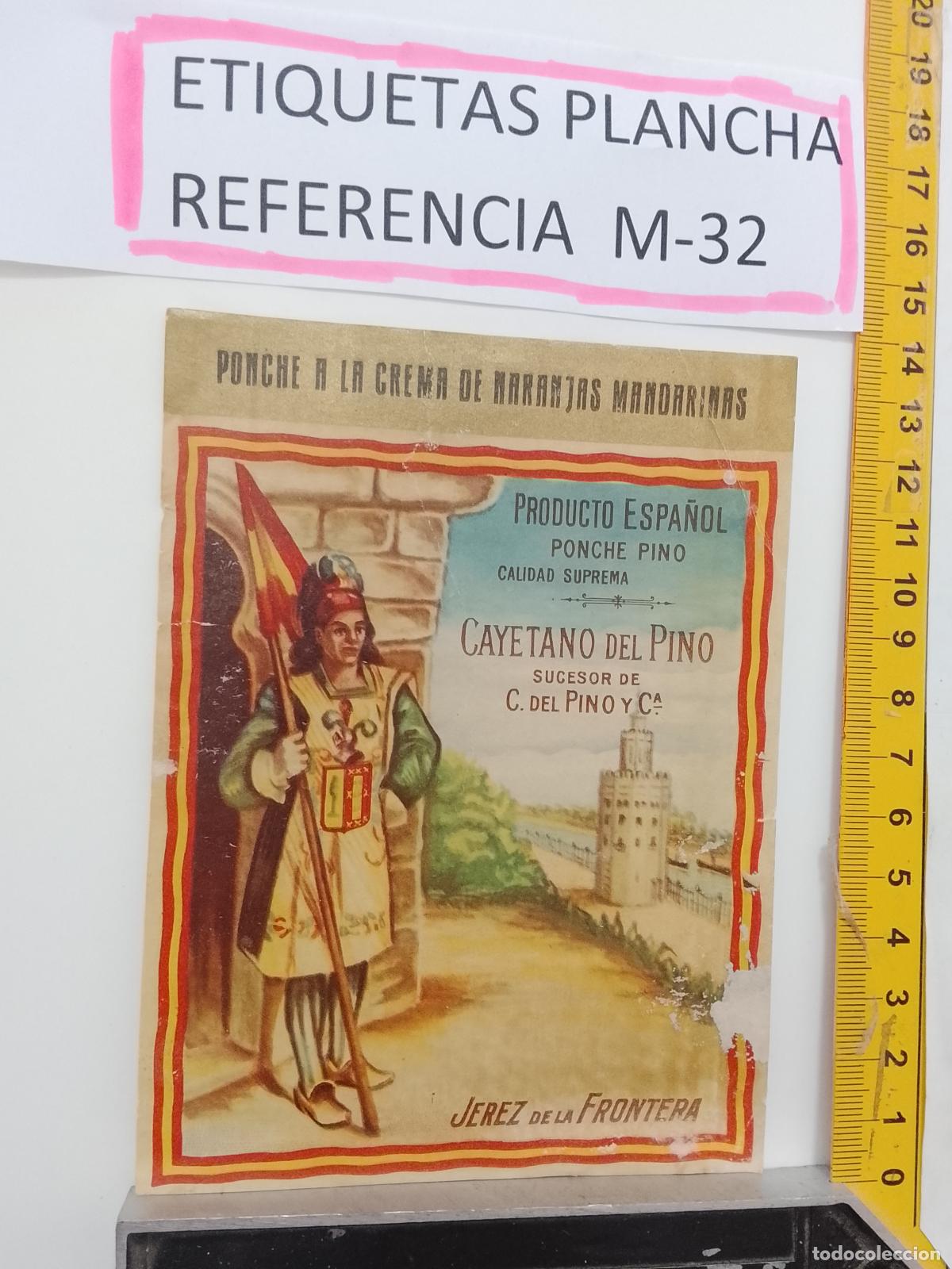Etiquetas antiguas: HAGA SU OFERTA - ANTIGUA ETIQUETA DE VINO LICOR co&ntilde;ac manzanilla fino SANLUCAR JEREZ CADIZ EL PUERTO