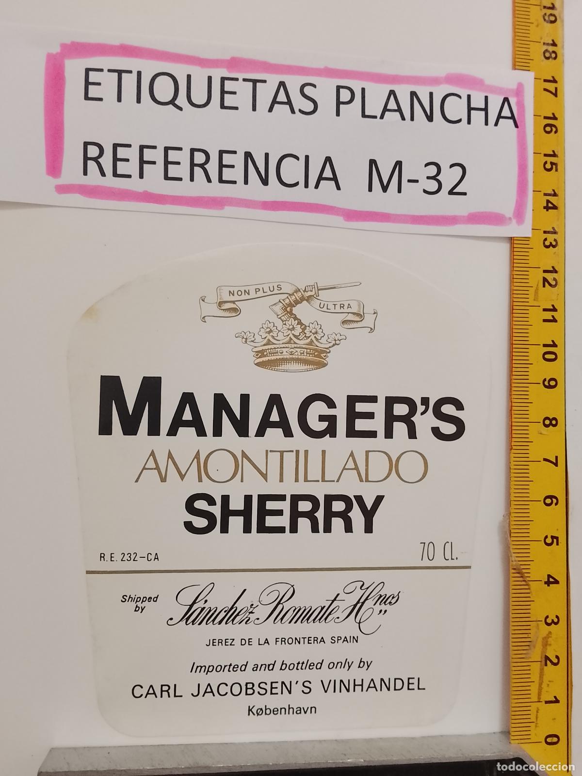 Etiquetas antiguas: HAGA SU OFERTA - ANTIGUA ETIQUETA DE VINO LICOR co&ntilde;ac manzanilla fino SANLUCAR JEREZ CADIZ EL PUERTO