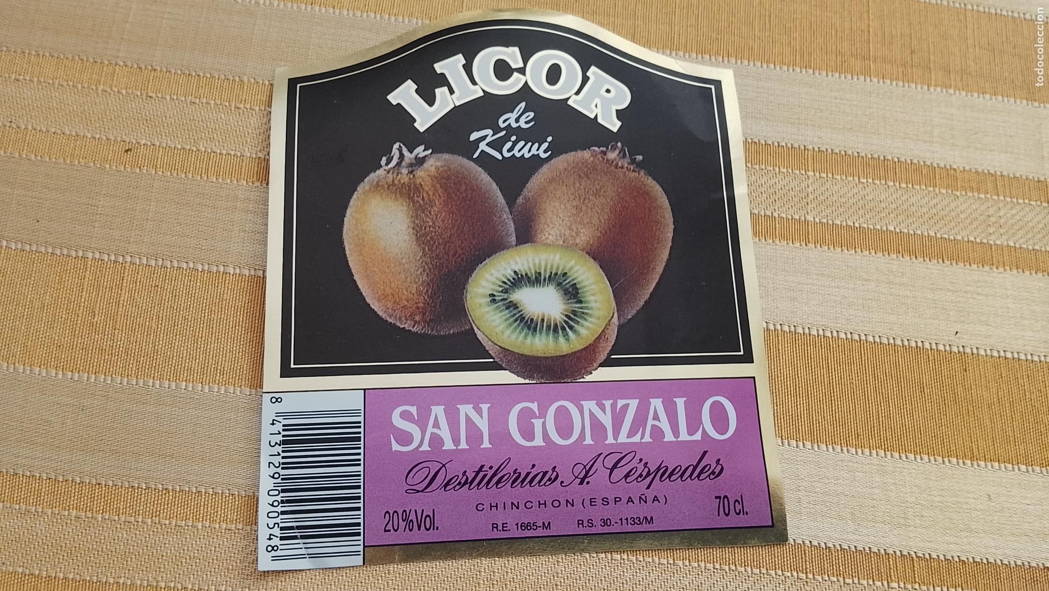 Etiquetas antiguas: ANTIGUA ETIQUETA LICO KIWI CHINCHON SAN GONZALO