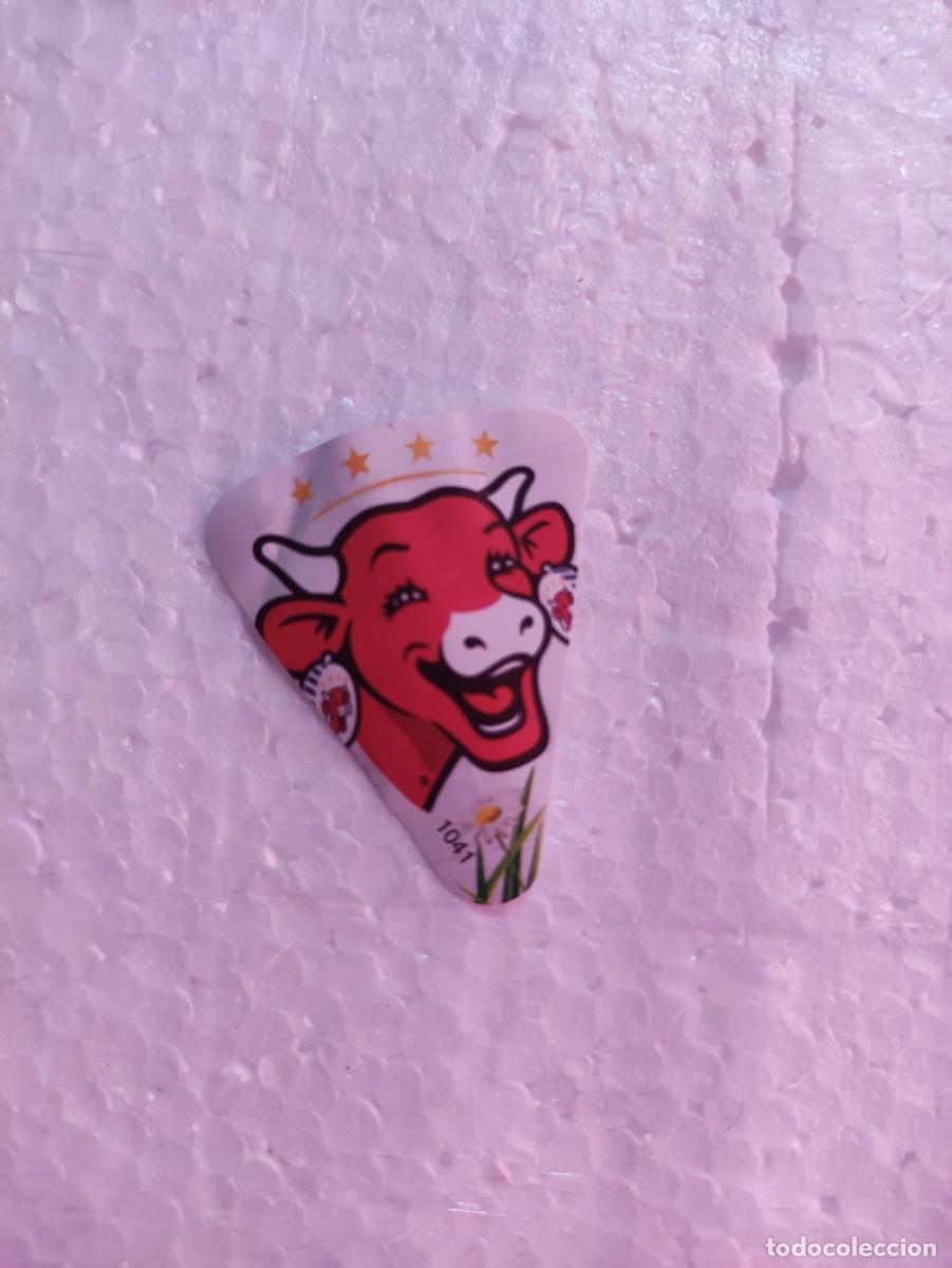 Etiquetas antiguas: ETIQUETA PORCION QUESO - LA VACA QUE R&Iacute;E - 1041