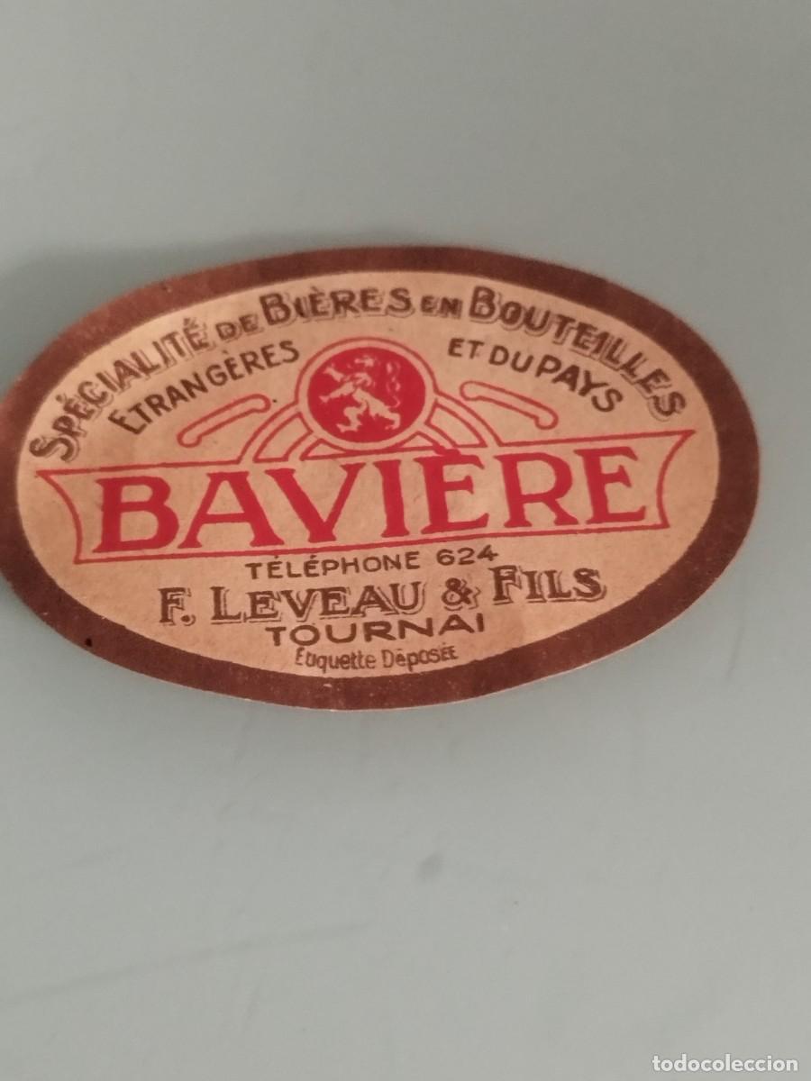 Etiquetas antiguas: Antigua etiqueta de cerveza Bavi&egrave;re, F. LEVEAU & FILS&rdquo; situada en Tournai, B&eacute;lgica.