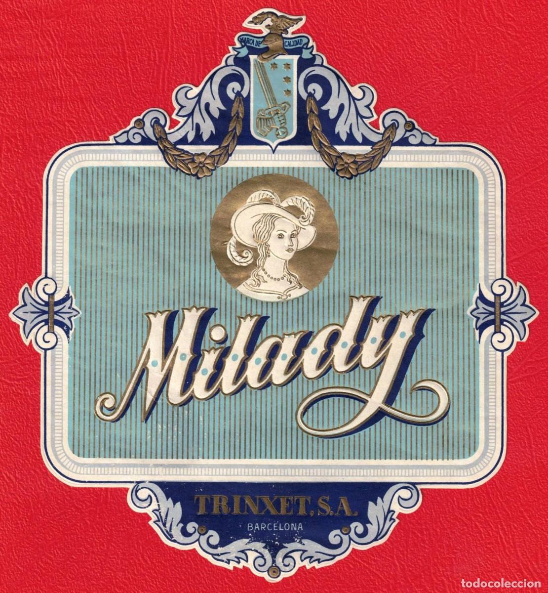 Etiquetas antiguas: Milady Trinxet S.A. Barcelona - Antigua etiqueta original