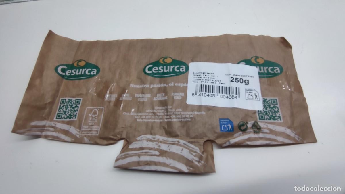 Etiquetas antiguas: ETIQUETA ENVOLTORIO - ESPARRAGOS - CESURCA / HUETOR TAJAR GRANADA - ORIGEN PERU