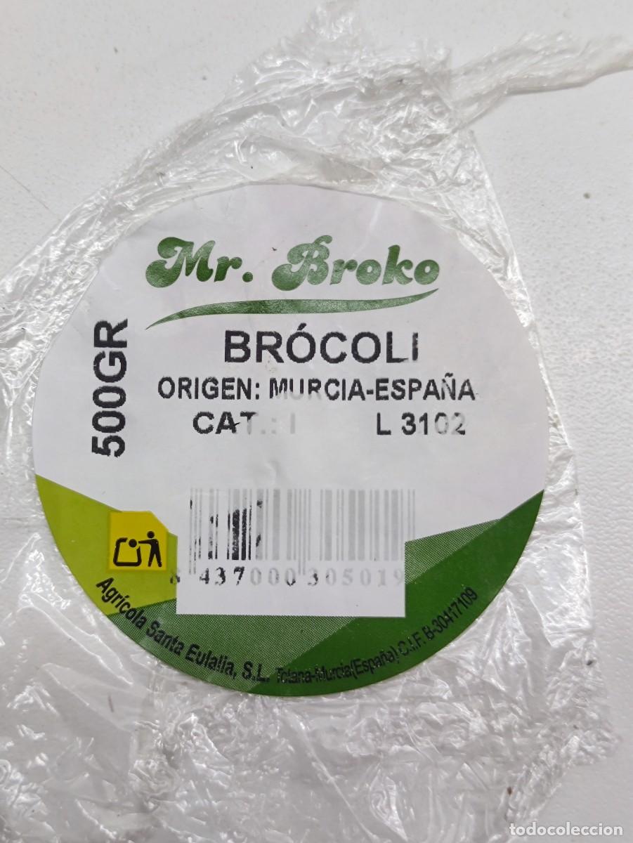 Etiquetas antiguas: ETIQUETA VERDURA - MR. BROKO - BROCOLI - TOTANA MURCIA
