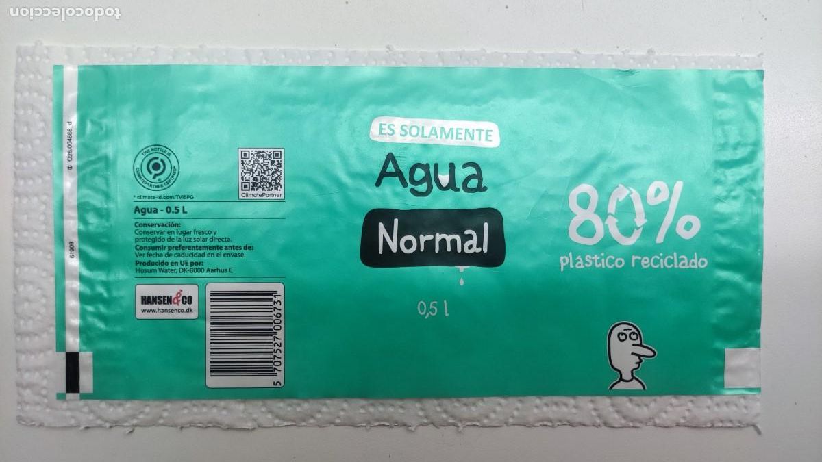 Etiquetas antiguas: ETIQUETA AGUA - HANSEN & CO DANMARK - ESPA&Ntilde;A