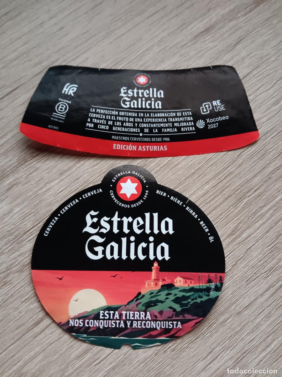 Etiquetas antiguas: ETIQUETA CERVEZA ESTRELLA GALICIA EDICI&Oacute;N ASTURIAS FARO 2026
