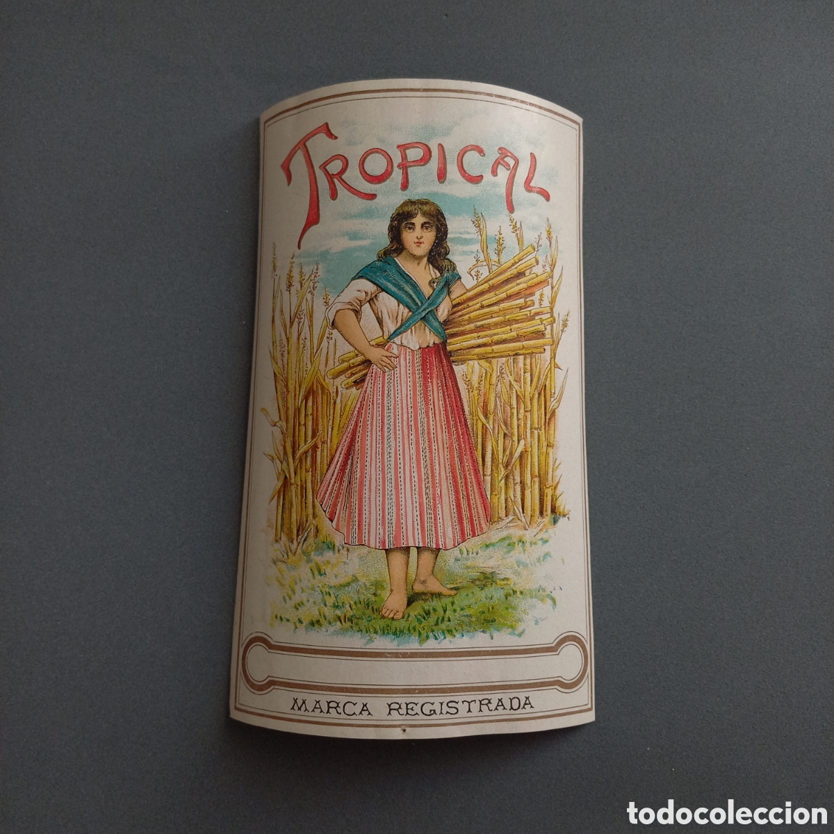 Old Labels: Antigua etiqueta del sector t&eacute;xtil marca registrada TROPICAL, a&ntilde;os 30-40