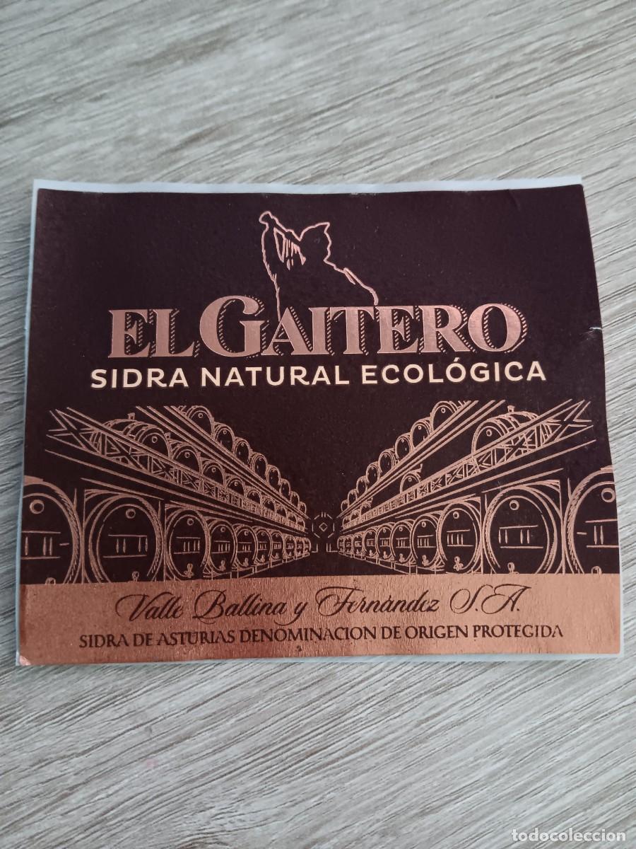 Etiquetas antiguas: ETIQUETA SIDRA NATURAL ECOLOGICA EL GAITERO