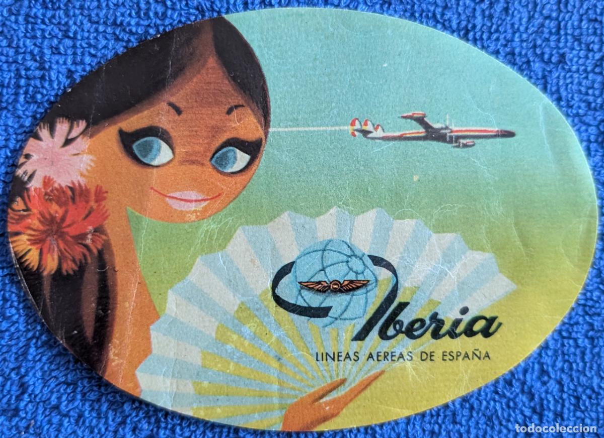 Etiquetas antiguas: Iberia - Etiqueta de vuelo para equipaje