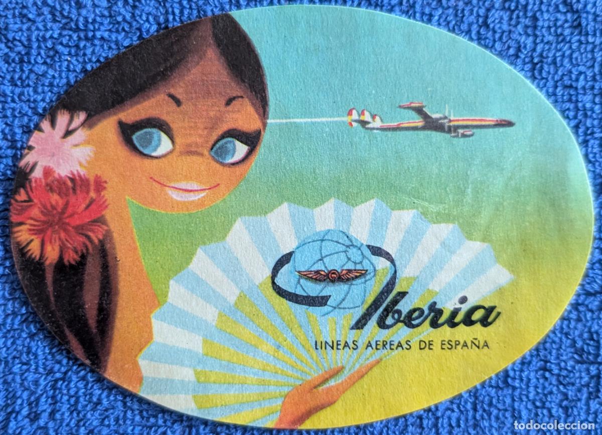 Etiquetas antiguas: Iberia - Etiqueta de vuelo para equipaje