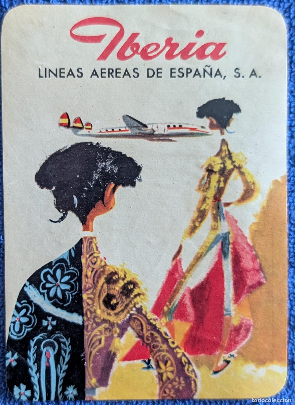 Etiquetas antiguas: Iberia - Etiqueta de vuelo para equipaje